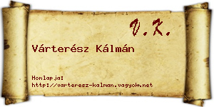 Várterész Kálmán névjegykártya